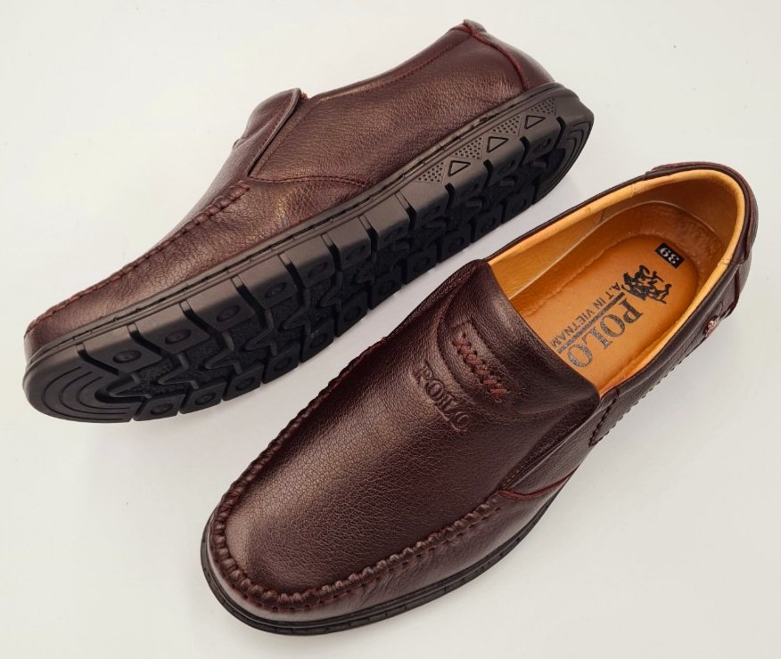 Giày da thiết kế hiện đại, đường may chắc chắn