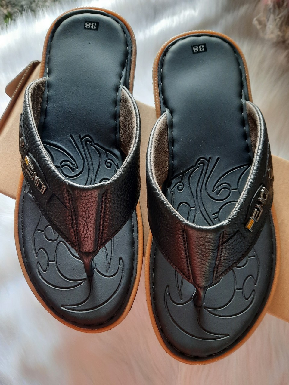 Dép xỏ ngón, da bò cao cấp