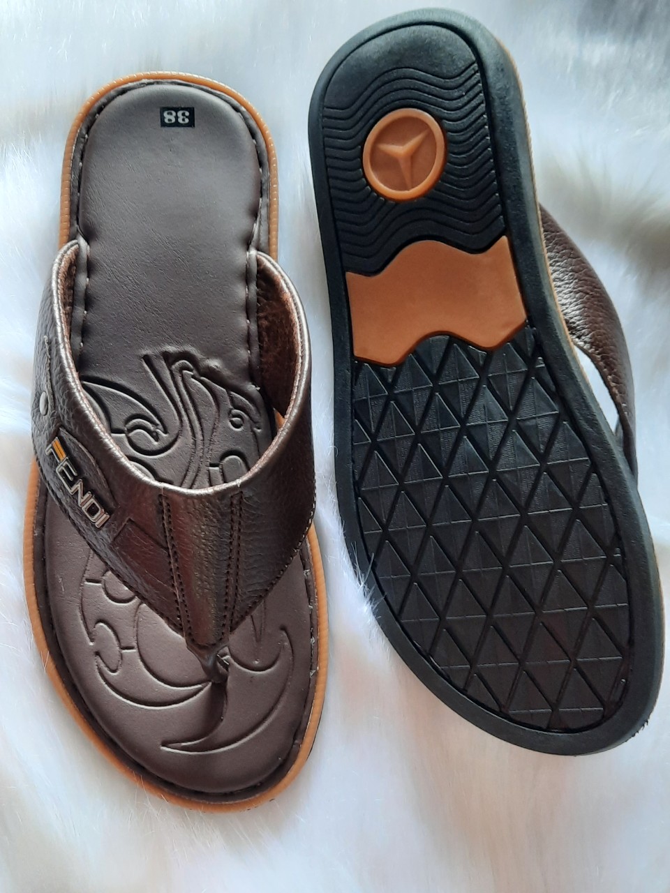 Dép xỏ ngón, da bò cao cấp